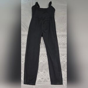 Girlfriend Collective Black Luxe Paneled Unitard Size Large